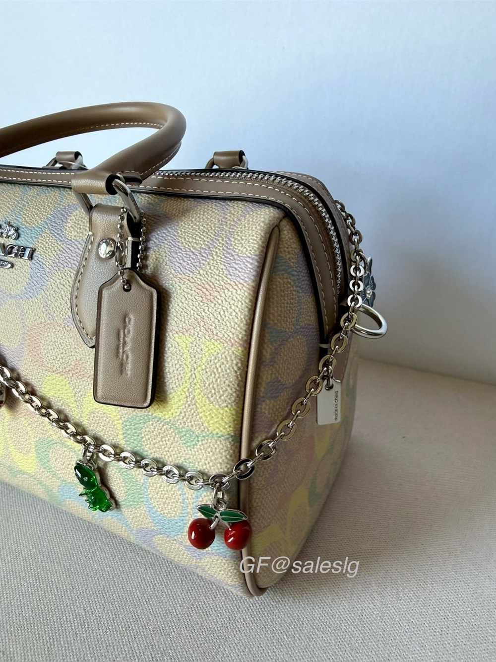 NWT Coach Rowan Satchel Rainbow Signature CDA90 + Gift Set Ready to Gift - Picture 5 of 15